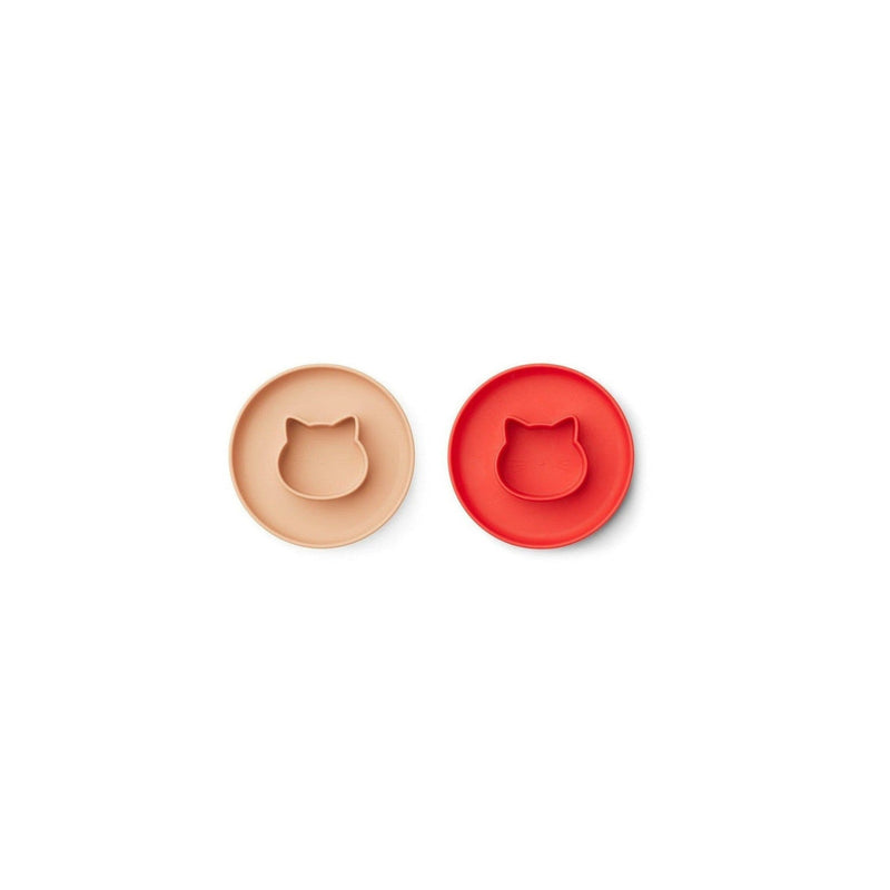 Plato infantil dos en uno - Paquete de 2 Gordon - Cat Apple Red/Tuscany Rose Mix