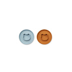 Assiette Enfant Deux En Un - Pack De 2 Gordon - Mr Bear Sea Blue / Mustard Mix