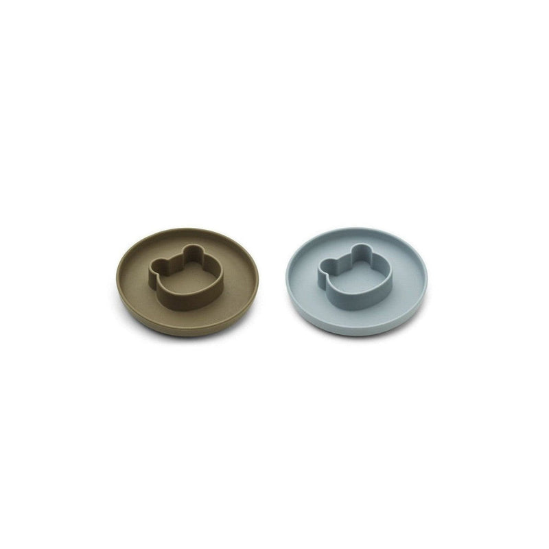 Plato infantil dos en uno - Pack de 2 Gordon - Mr Bear Blue Fog / Khaki Mix