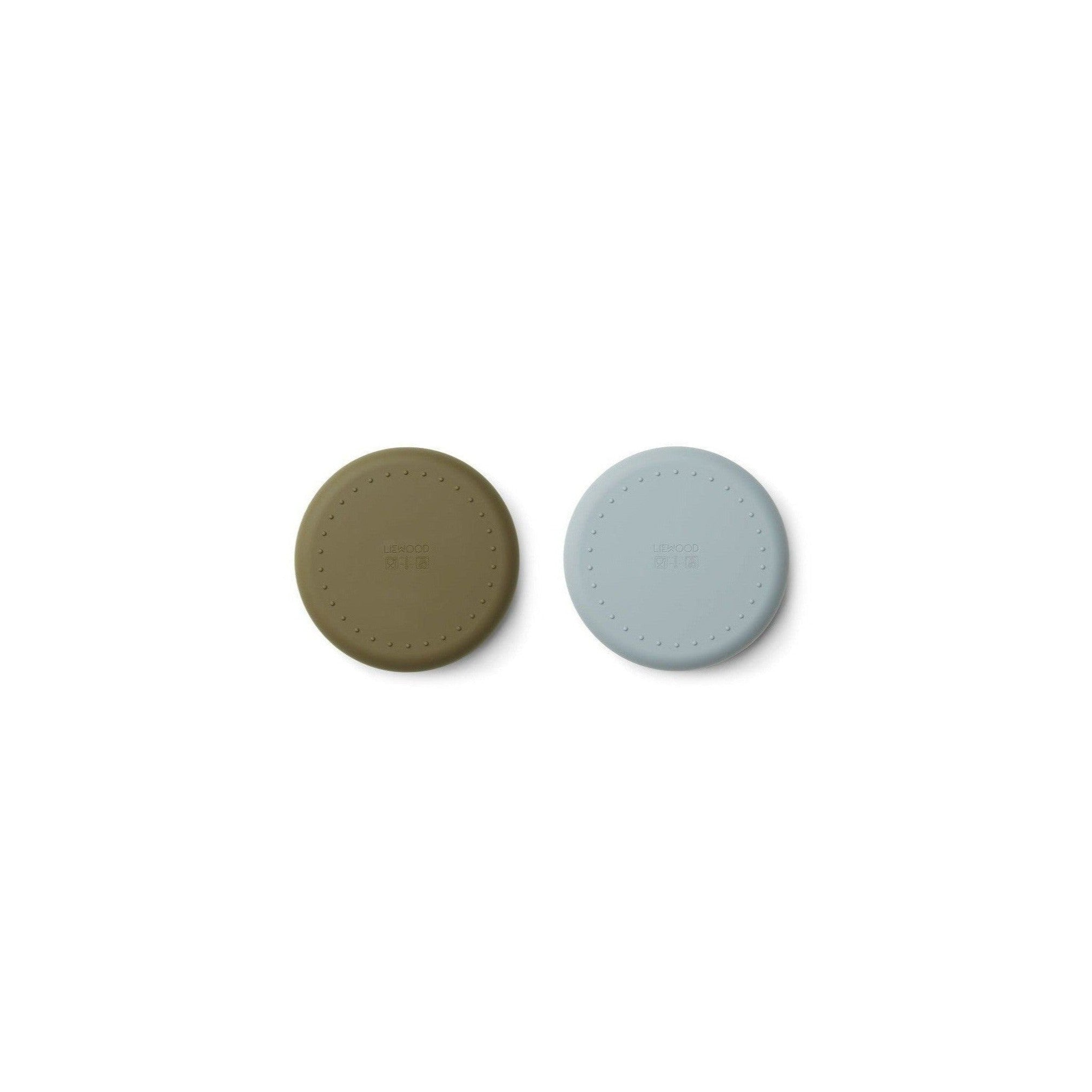 Two-In-One Children's Plate - Pack Of 2 Gordon - Mr Bear Blue Fog / Khaki Mix
