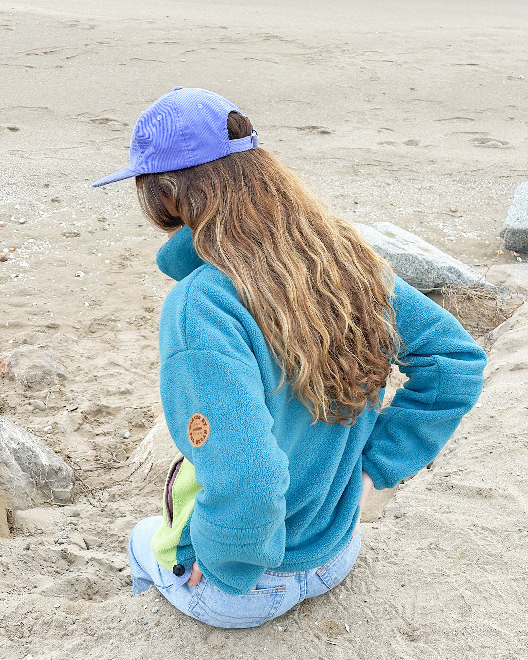Casquette En Velours Côtelé - Logo Vert