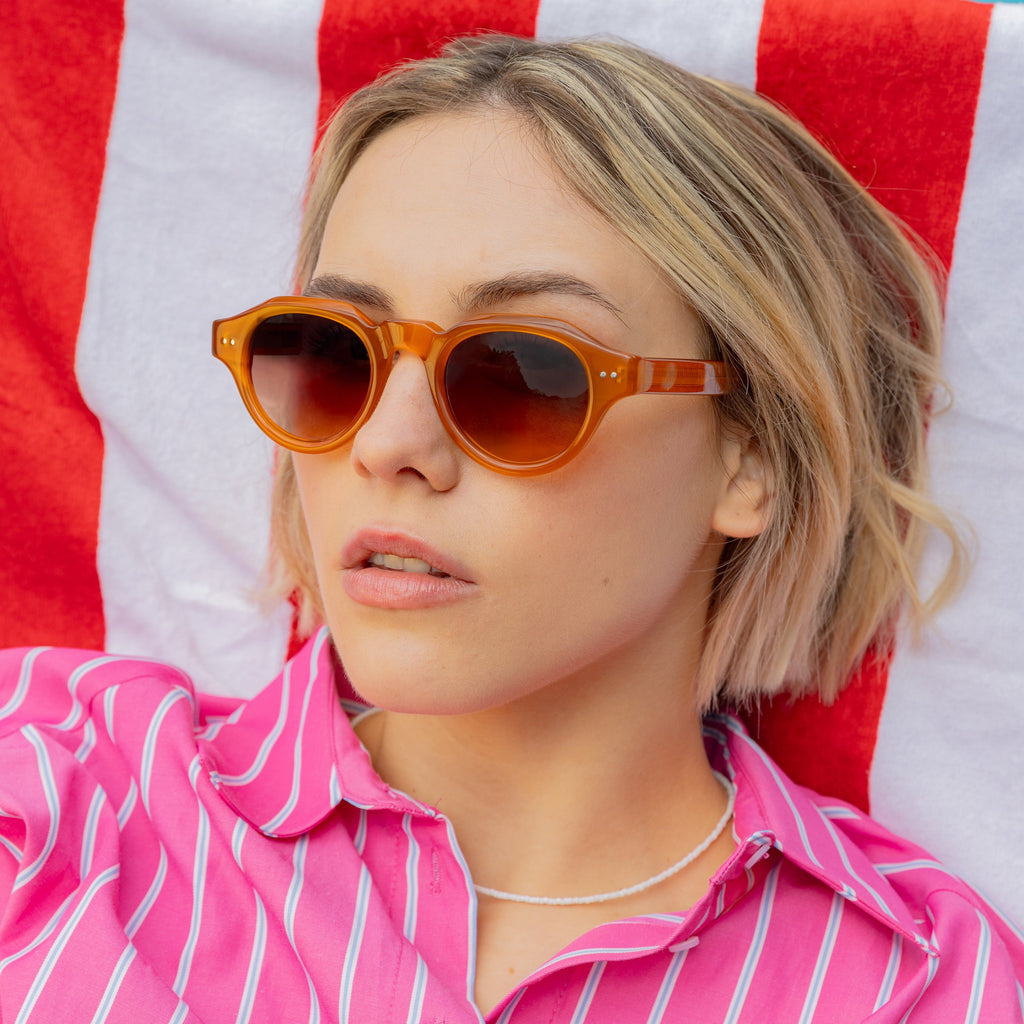 Lunettes De Soleil Grace.B - Orange - Mixte