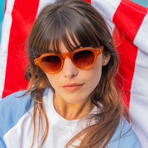 Lunettes De Soleil Grace.B - Orange - Mixte