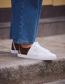 Baskets Basses Renée - Blanc Et Léopard