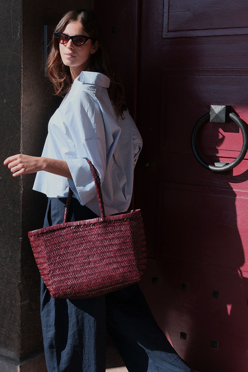 Delhi Large Tote Bag - Burgundy