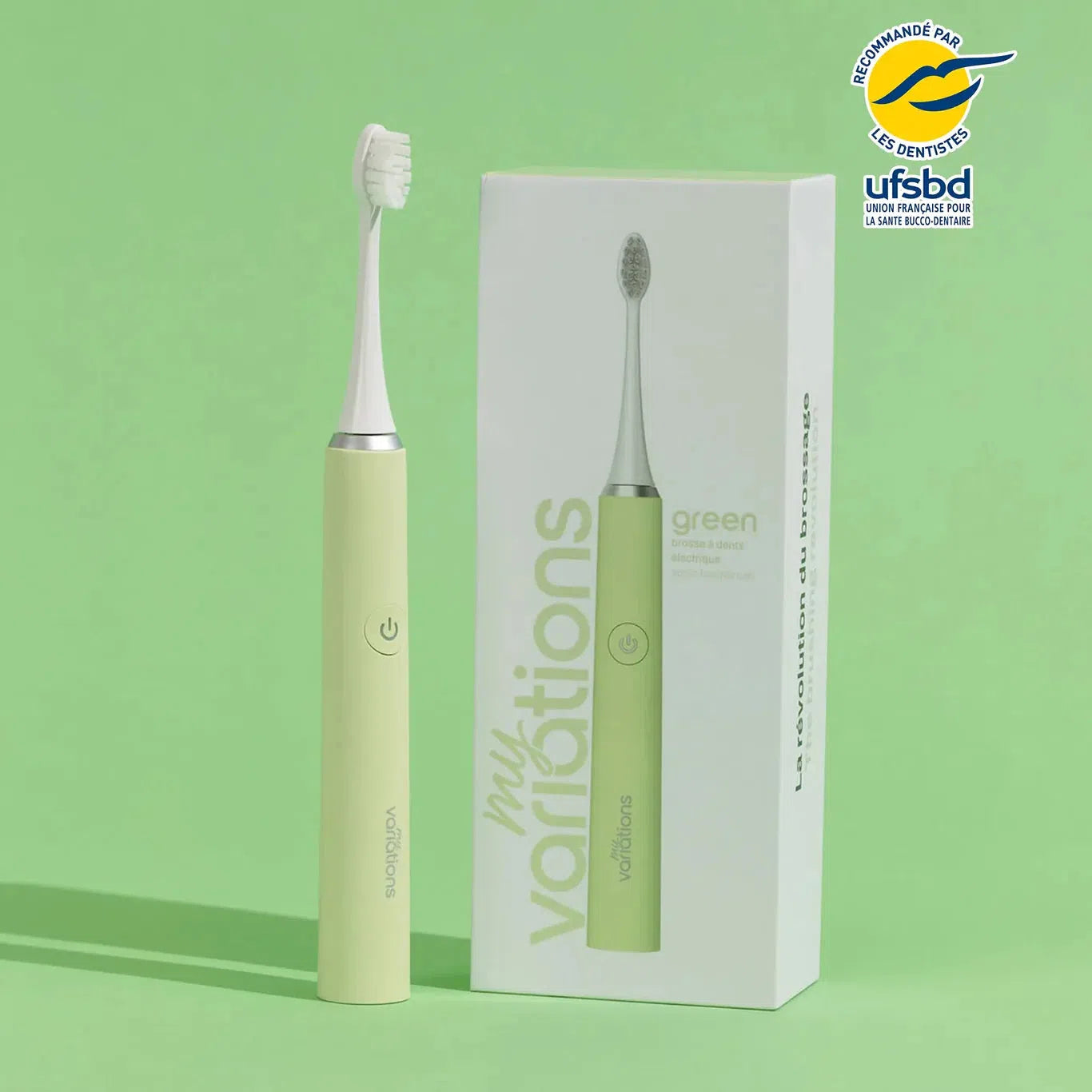 Green Brush + Case + Support