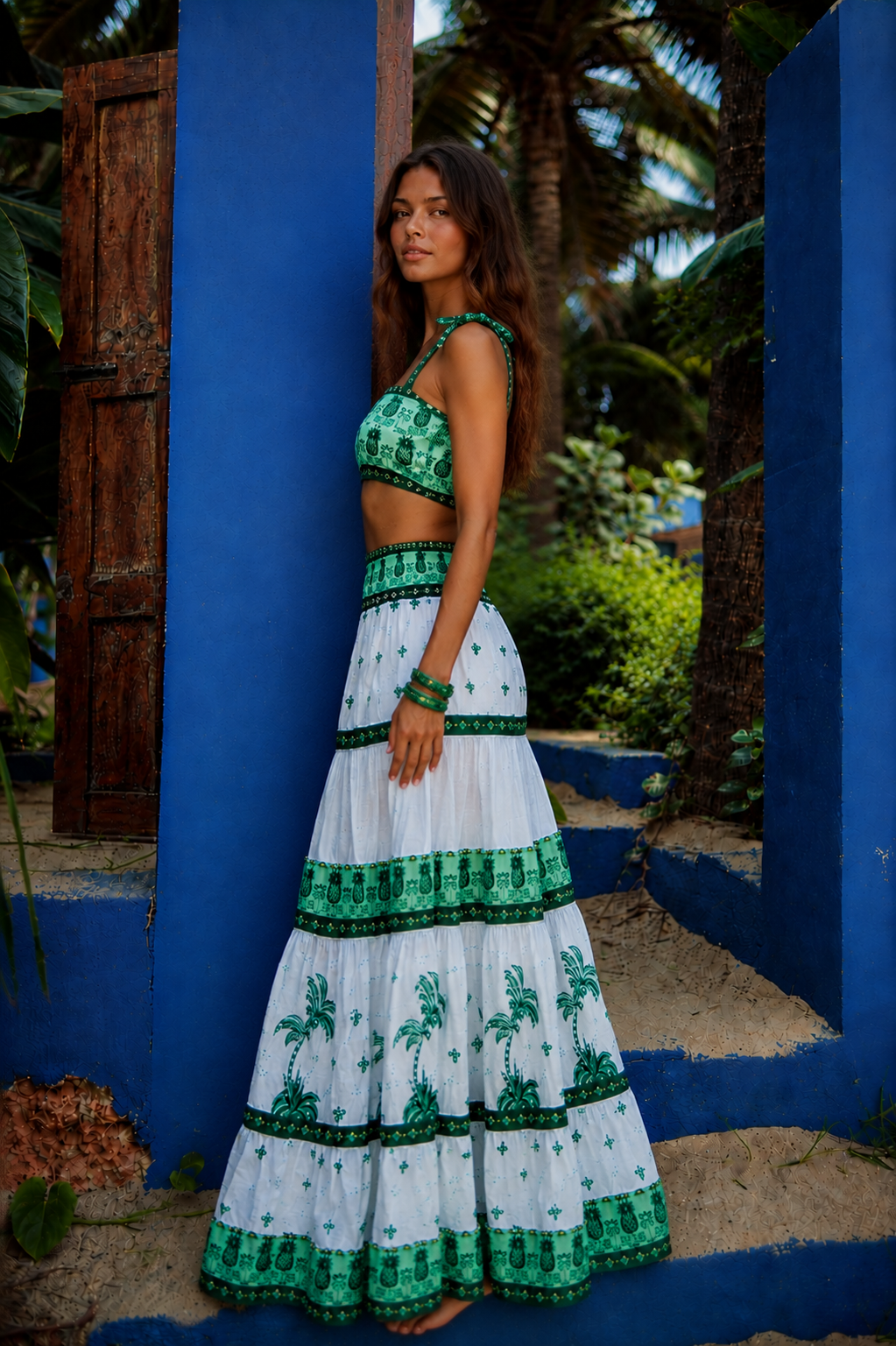 Bra Top - Green Parrot