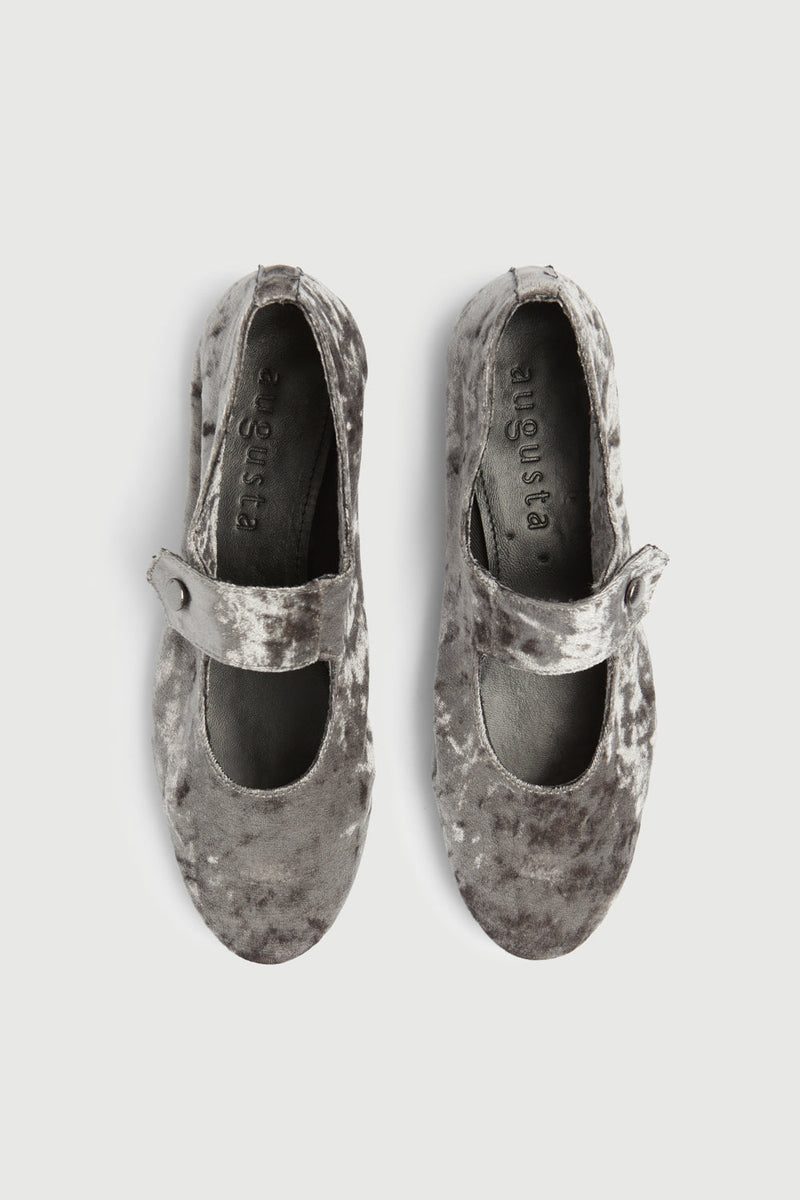 Mary Janes Greta - Velours Gris