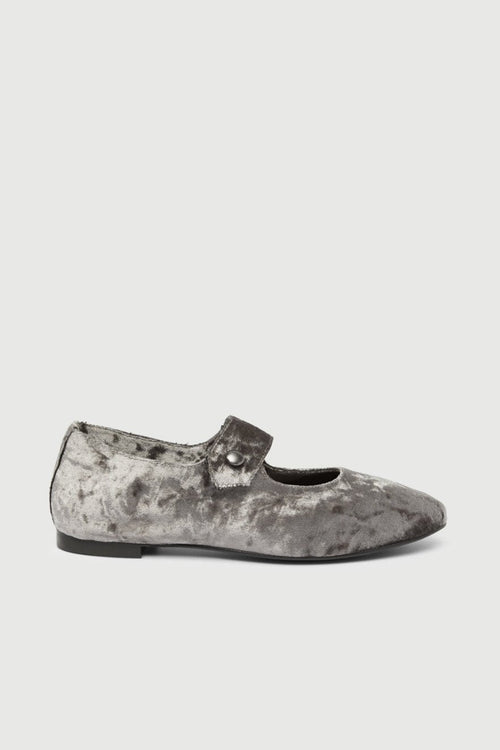 Mary Janes Greta - Velours Gris