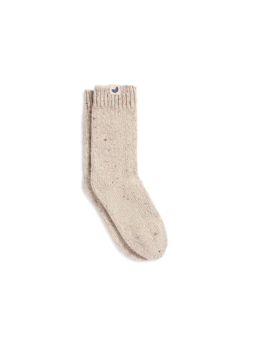 Sustainable beige wool socks