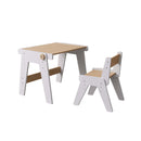 Duo Table & Chaise Évolutives – Blanc