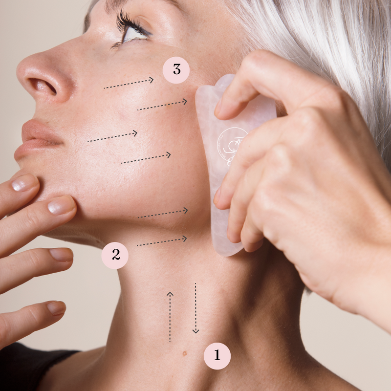 Gua Sha Touch' Lift-Outils Visage-Roll On Jade