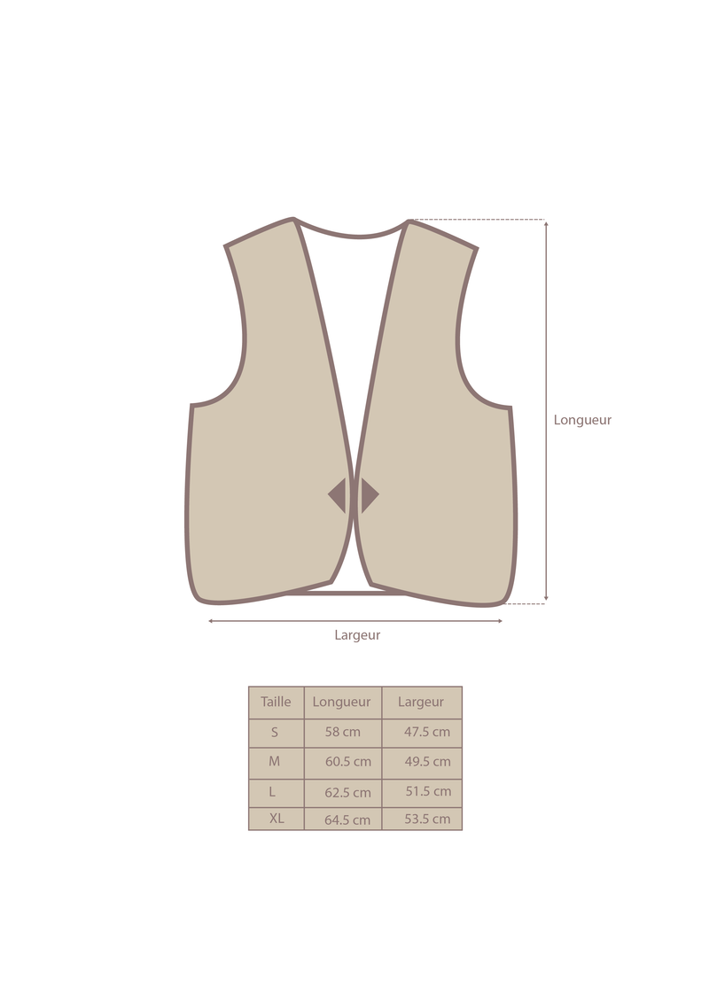 Gilet Sans Manche Laine Varso - Beige - Femme