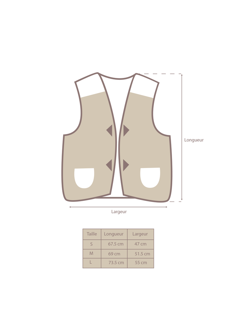 Gilet Bicolore Dana 100% Laine - Vert/Bleu - Femme