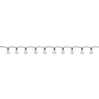 Guirnalda luminosa exterior en cuerda 10 bombillas de filamento transparentes LED blanco cálido FANTASY CORD 7.70m - REDDECO.com