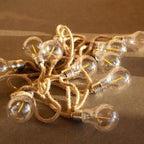 Guirnalda luminosa exterior en cuerda 10 bombillas de filamento transparentes LED blanco cálido FANTASY CORD 7.70m - REDDECO.com
