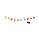 Guirnalda de luces solares bolas de algodón 10 bombillas LED blanco cálido MIMY COLORS SOLAR 3,80m - REDDECO.com
