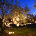 Guirnalda luminosa solar decoración exterior 400 LED blanco cálido YOGY SOLAR WARM 33,90m 8 modos - REDDECO.com