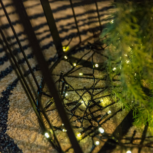 Solar outdoor decoration string lights 200 warm white LED YOGY SOLAR WARM 16.30m 8 modes - REDDECO.com