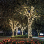 Guirnalda luminosa solar decoración exterior 400 LED blanco cálido YOGY SOLAR WARM 33,90m 8 modos - REDDECO.com