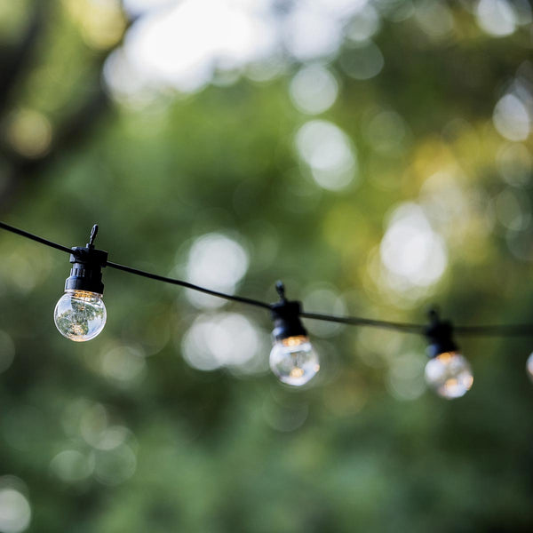 Warm white LED string lights 20 transparent bulbs PARTY CLEAR 20 L8.70m - REDDECO.com