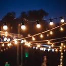 Guirlande lumineuse extérieur connectable 20 globes guinguette LED blanc chaud PARTY MILKY 9.60m 8 modes - REDDECO.com