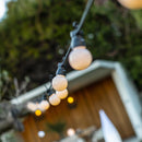 Guirlande lumineuse extérieur connectable 20 globes guinguette LED blanc chaud PARTY MILKY 9.60m 8 modes - REDDECO.com