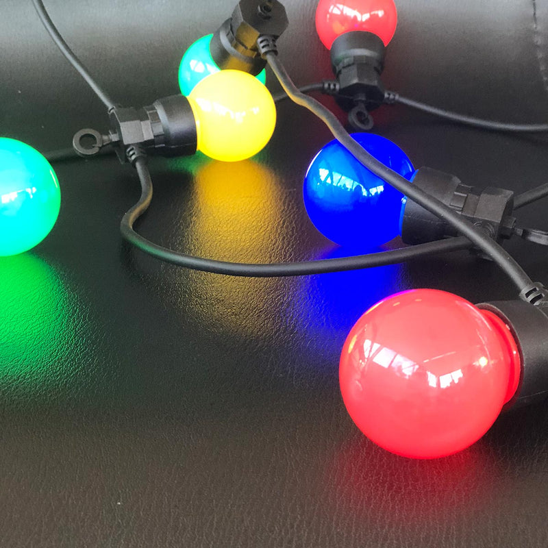 Guirnalda de luz exterior conectable 10 globos LED multicolor PARTY GUINGUETTE 6,50m 8 modos - REDDECO.com