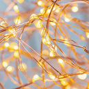 Guirnalda de luces solares cobre 400 micro LED blanco cálido SKINNY SOLAR 41,90m 8 modos - REDDECO.com