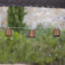 FORMENTERA solar light garland 10 poly rattan lampshades warm white LED 3.80m - REDDECO.com