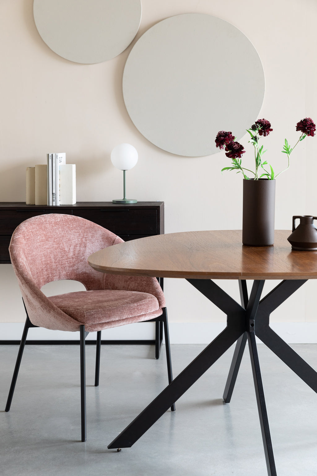 Dando - Dining Room Chair - Polyester - Old Pink