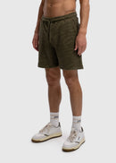 Terry Jacquard Shorts - Olive Green