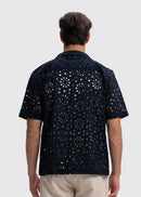 Chemise Flower Crochet - Navy