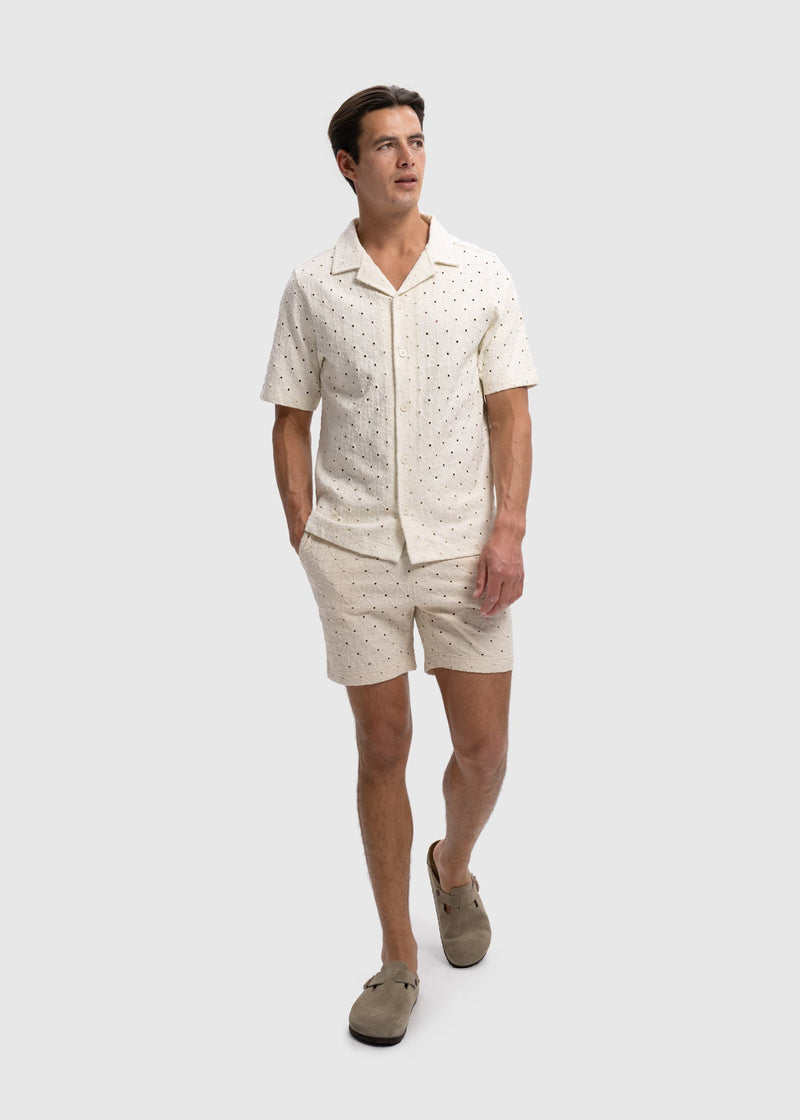 Chemise Crochet Sunrise - White Sand