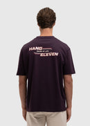 T-Shirt Washed Waves Of Life - Purple