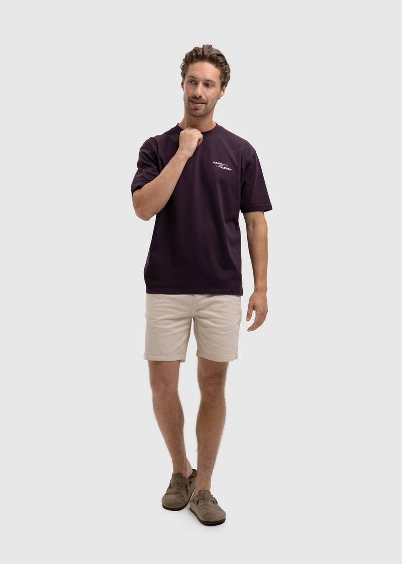 T-Shirt Washed Waves Of Life - Purple