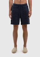 Terry Jacquard Shorts - Navy Blue