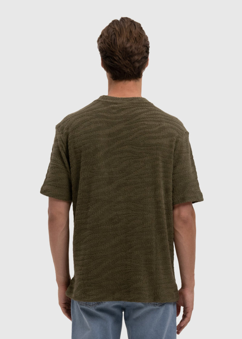 Camiseta Terry Jacquard - Verde Oliva