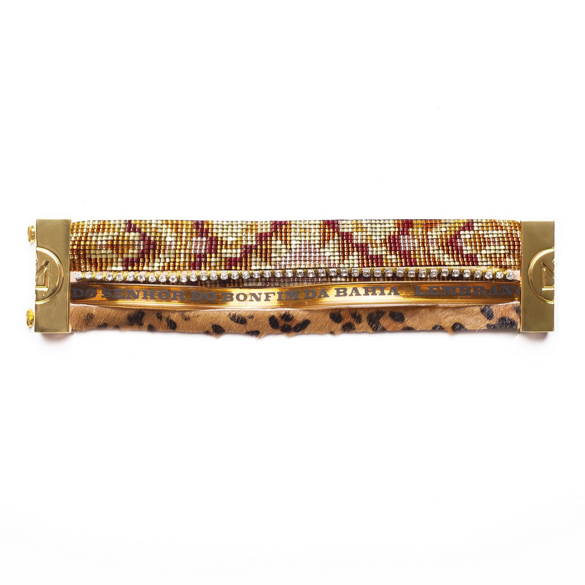 Joya Pulsera Manguito Leopard - Marrón