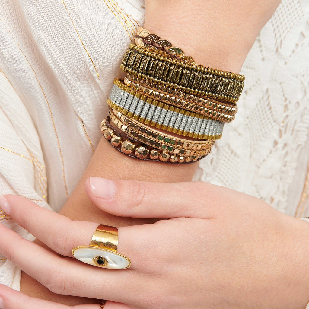 Gioielli Bracciale a fascia Platine - Marrone
