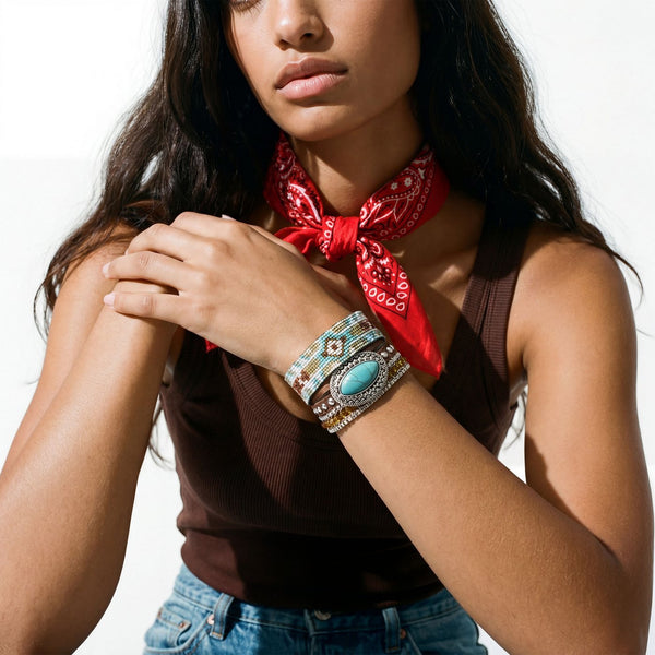 Texas Cuff Bracelet Jewellery - Turquoise