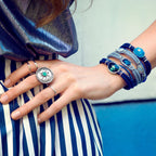 Manschettenarmband Abyss – Blau