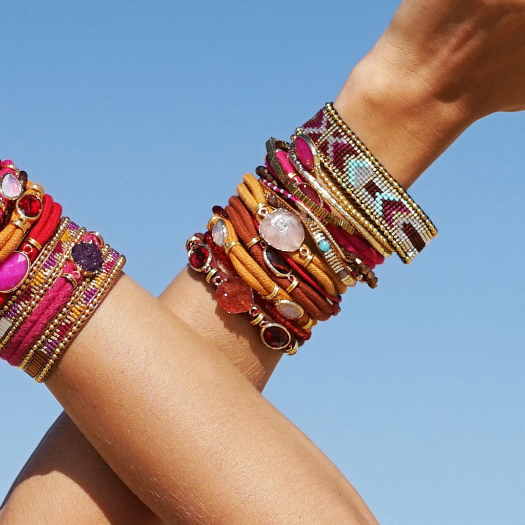 Sienna Cuff Bracelet - Red