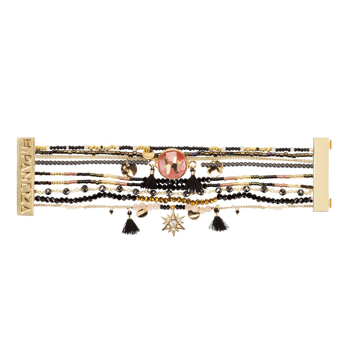 Manschettarmband Zodiaq Fiskarna - Svart