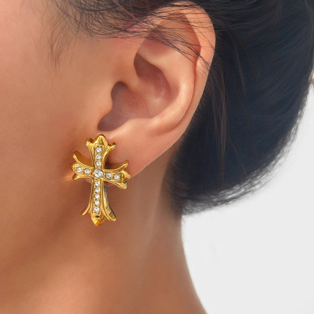 Gothic Cross Earrings