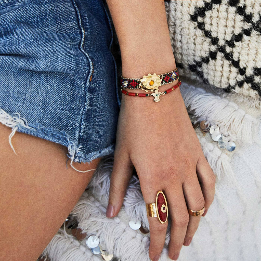 Sieraden Mini Manchetarmband Corcovado - Terracotta - Rood