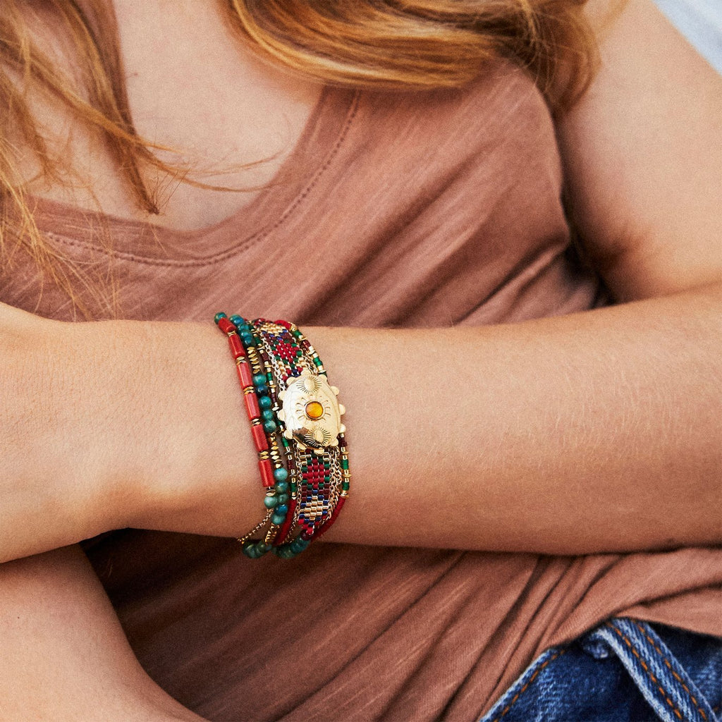 Joyas Brazalete Eldorado - Terracota - Rojo
