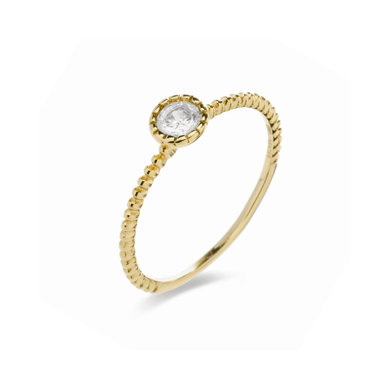 925 Sterling Silver Gold-Plated Naadim Ring
