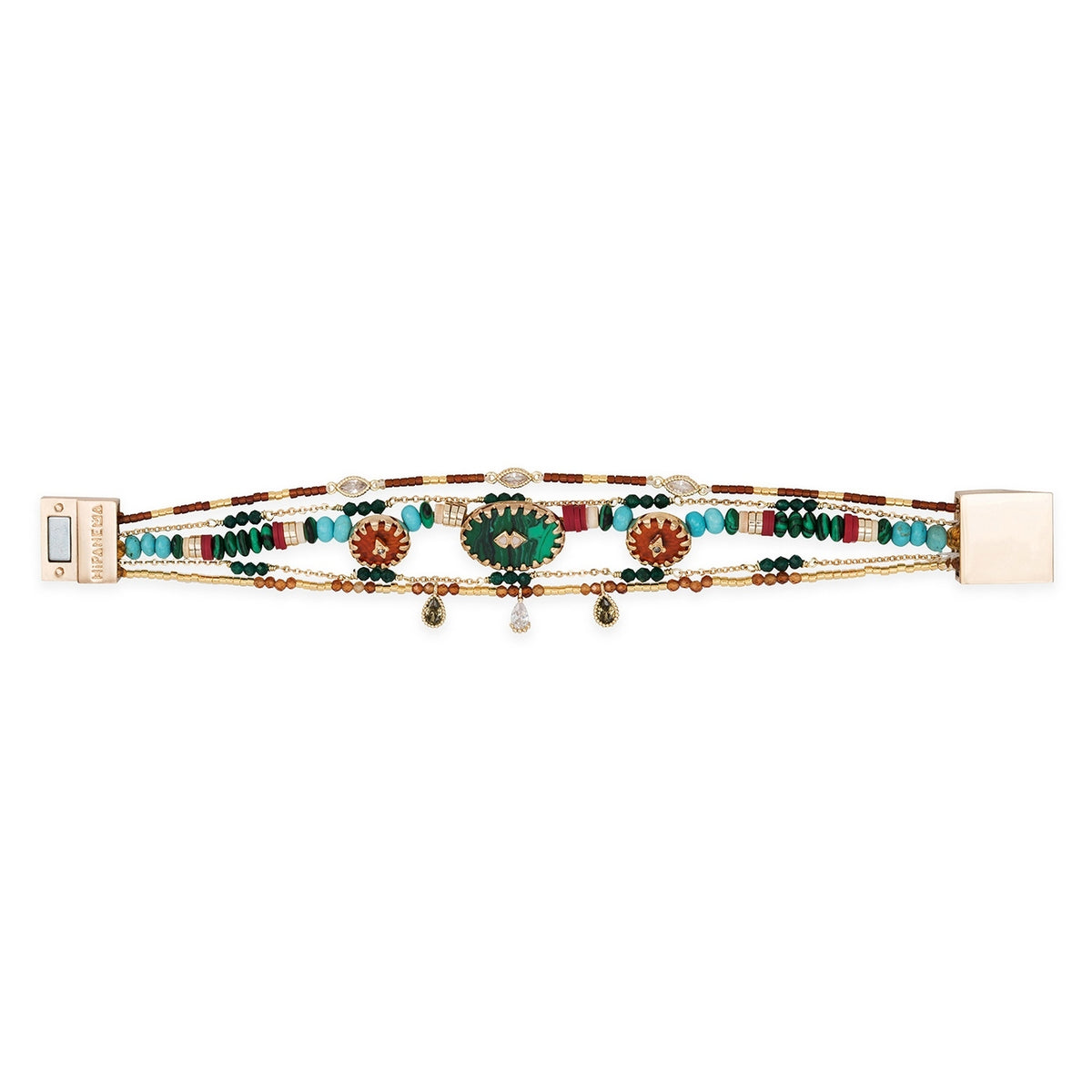 Manschettarmband Sherpa - Smaragd