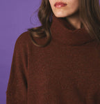 Jersey Cuello Alto Constance - Coñac